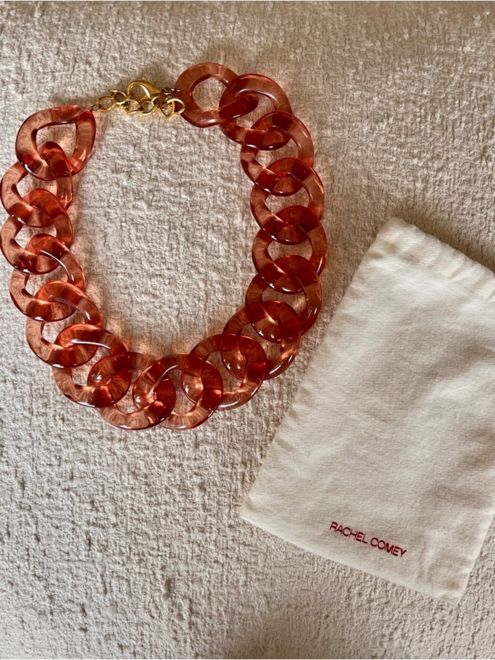 Rachel Comey “Pezzo” Chunky Translucent Amber-Link Choker